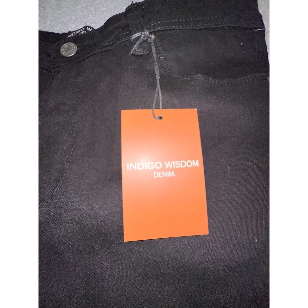 Indigo Wisdom Denim Mens Black Jeans 36x30 Slim Straight IW-5018-4 NWT - Picture 5 of 10